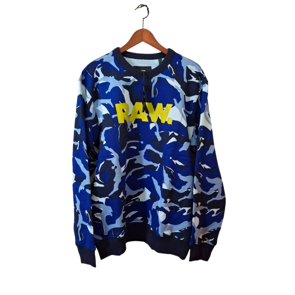 NWT G-Star RAW Camo Sweatshirt With Ribbed Neck, Cuff & Bottom_2